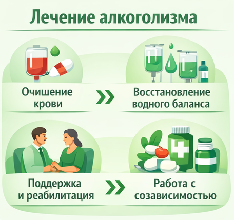 лечение алкоголизма в Крымске этапы